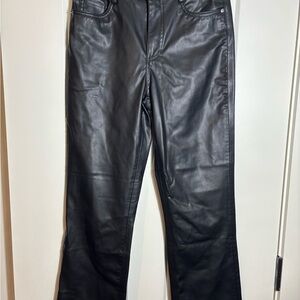 Zara Faux Leather Black Pants Size 2‎